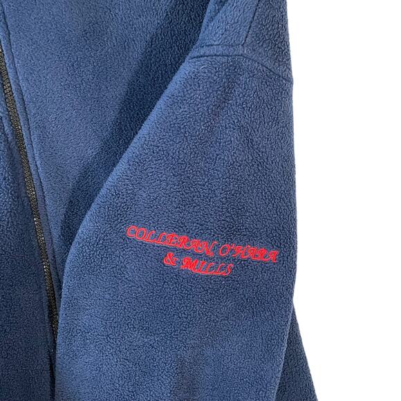 VTG Y2K CHARLES RIVER APPAREL Mens Full Zip Fleece Jacket Flag Blue 3XL Gorpcore - Picture 7 of 12
